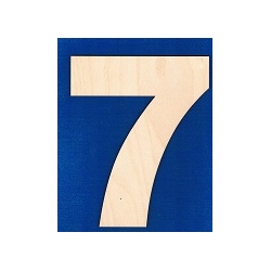 Cyfra  7  cyferka 20cm / SKLEJKA #3mm /Arial